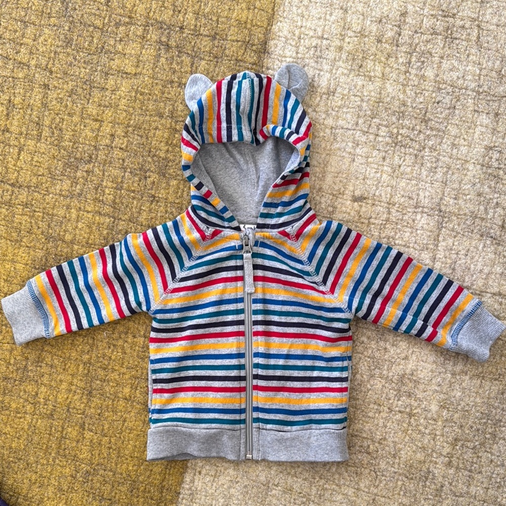 Hanna Anderson Striped Kids Hoodie with Ears